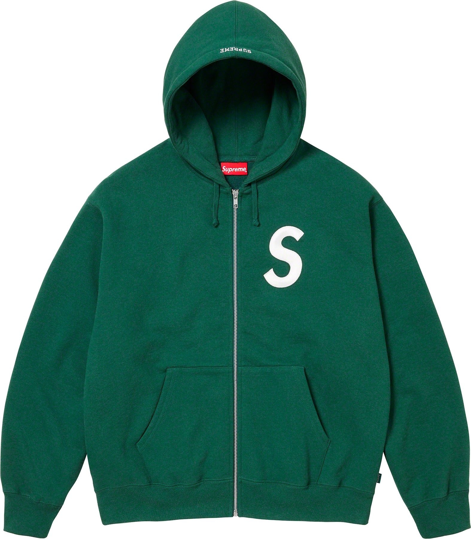 S Logo Zip Up Hooded Sweatshirt view 12
